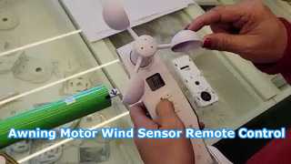 Control remoto del sensor de viento del motor del toldo
