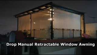 Toldo de ventana retráctil manual de caída 520-1A