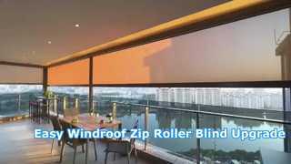 ventanas con la persiana con cremallera para techo contra viento DM-890