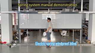 Persiana eléctrica a prueba de viento y persiana enrollable de doble control