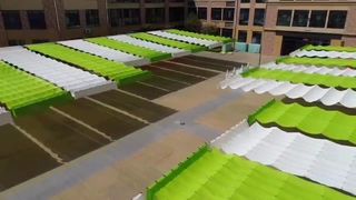 Sliding wave sunshade canopy